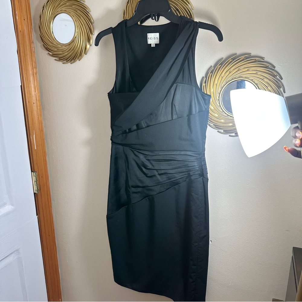 Reiss Black Asymmetrical Dress